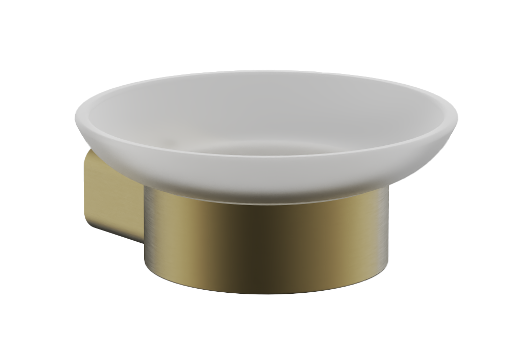 Мыльница, стеклянная, брашированное золото, B90802