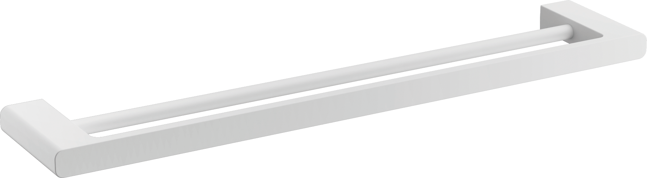 Держатель для полотенец, двойной (1), белый, B91009