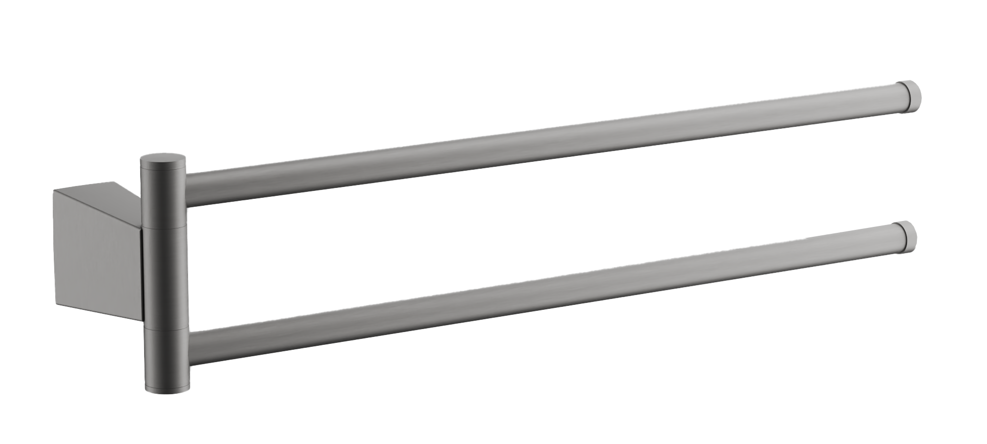 Держатель для полотенец, двойной (2), оружейная сталь, B91212
