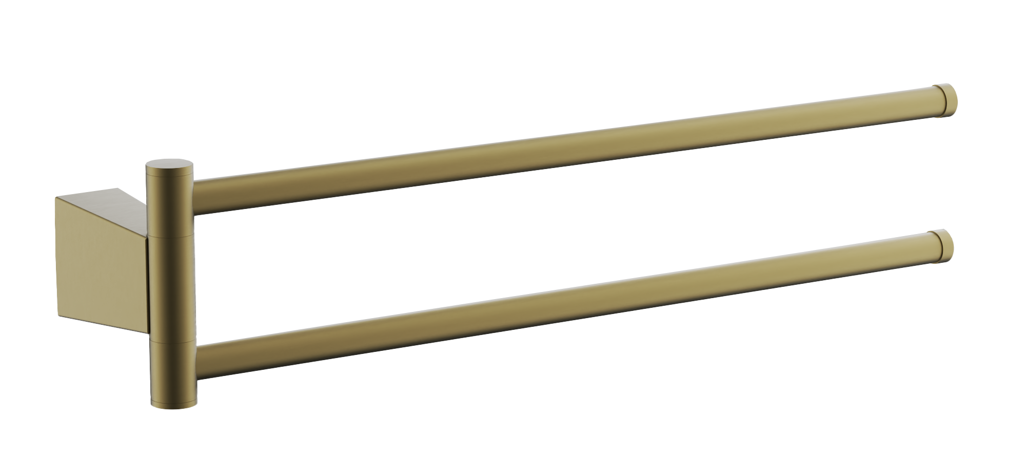 Держатель для полотенец, двойной (2), брашированное золото, B91312