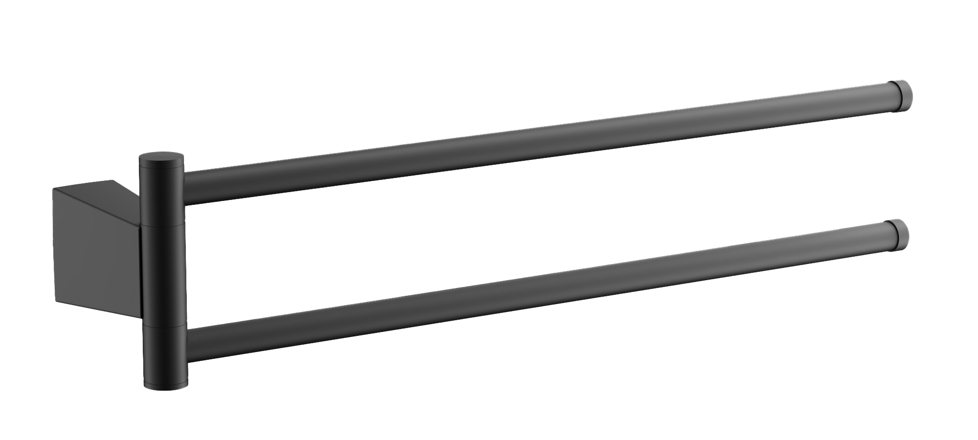 Держатель для полотенец, двойной (2), черный, B91412