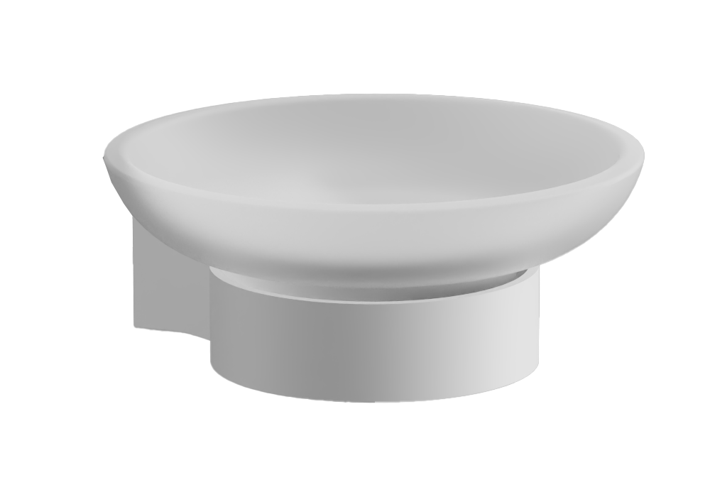 Мыльница, стеклянная, белый, B91502