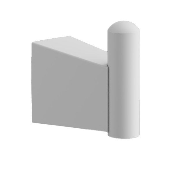 Крючок, одинарный, белый, B91505-1